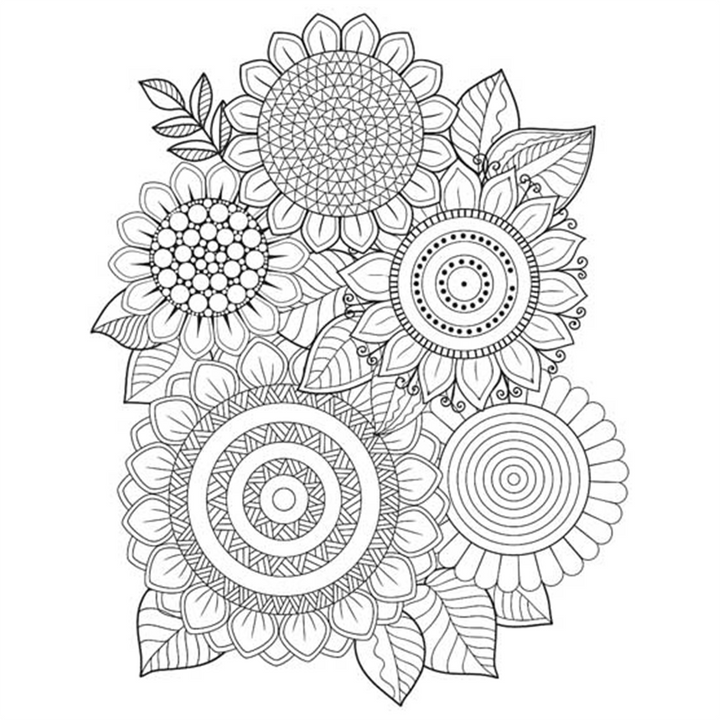 Flowers- Colouring Book for Adults