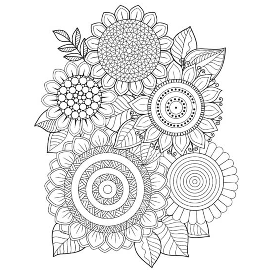 Flowers- Colouring Book for Adults