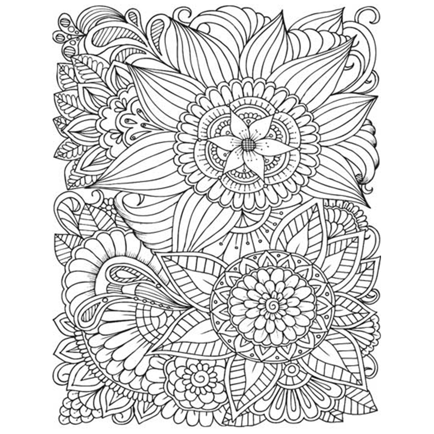 Flowers- Colouring Book for Adults