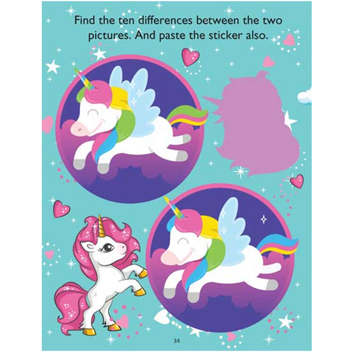 My Magical Unicorn Sticker and Activity Book for Children Age 3 - 8 Years - With Bright Stickers to Decorate