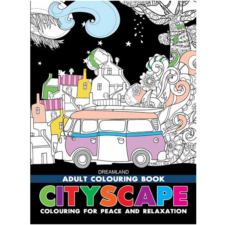Cityscape- Colouring Book for Adults