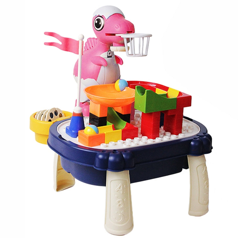2 In 1 Dinosaur Projector & Building Blocks Table (Assorted Colors)