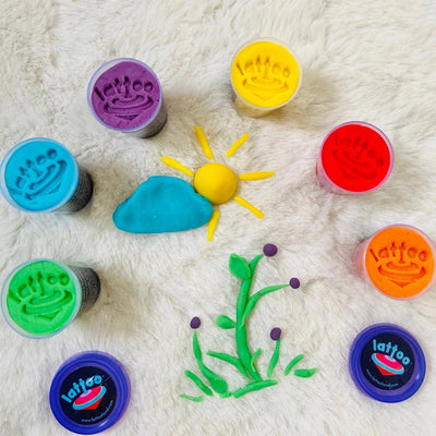 Dough Pride Pack- Set of 6 colors of Taste-safe Clay for kids