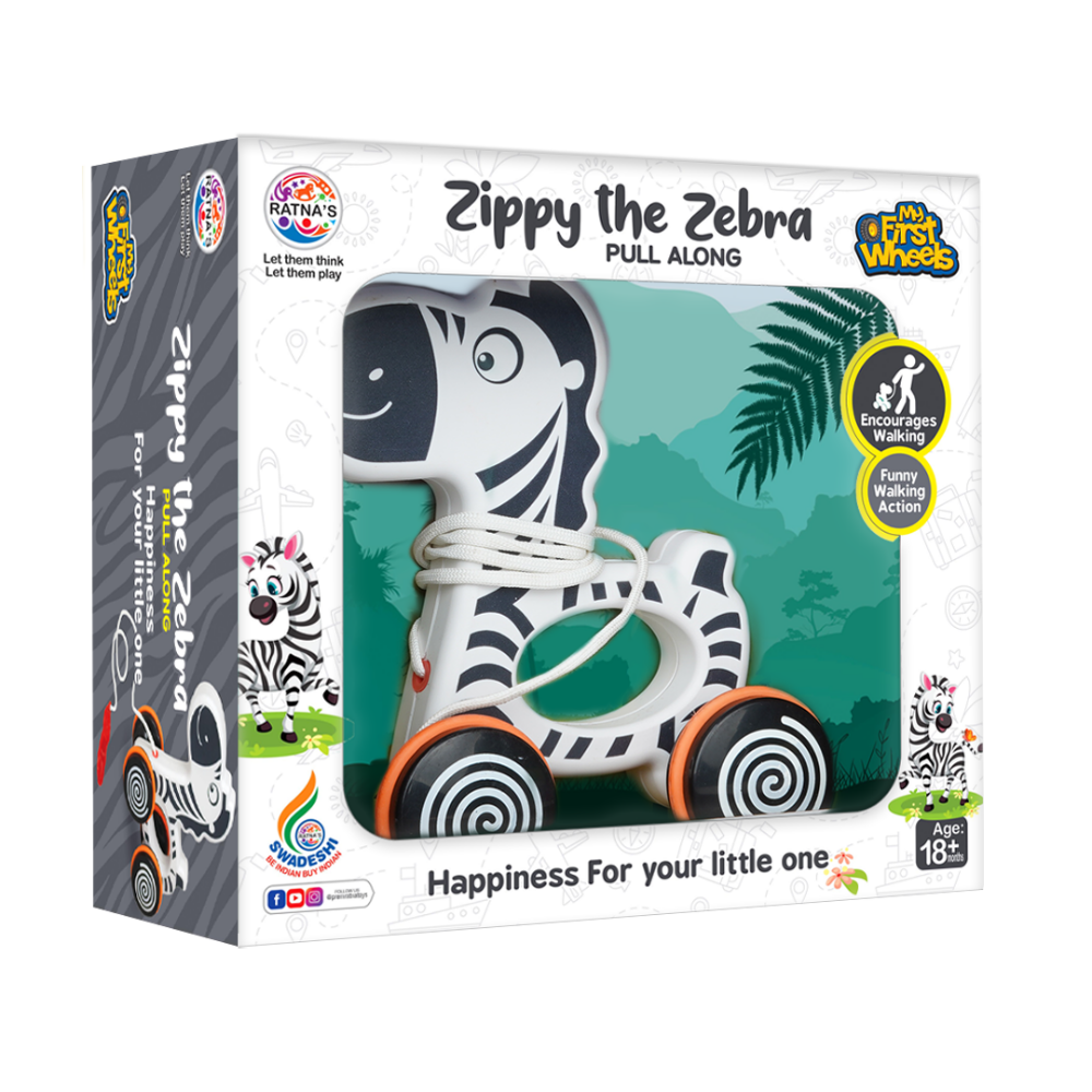 Pull Along Zippy the Zebra a Perfect Walking Companion for Toddlers