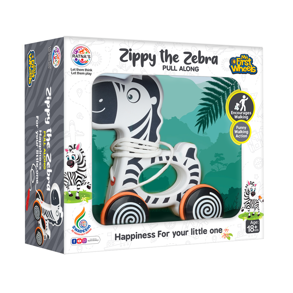 Zippy the Zebra Pull Along Toy