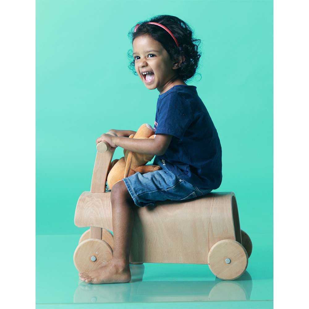 Wooden Push Scooter for Kids