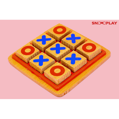 Wooden Tic Tac Toe Mini toy set best birthday return gift for kids buy online-Snooplay.in