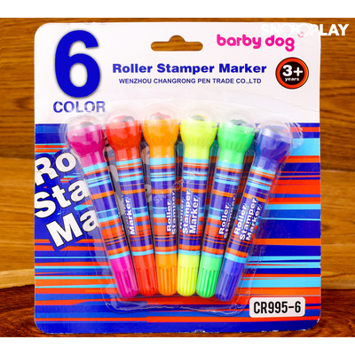 6 Piece Roller Stamper Marker Set best birthday return gifts for kids buy online-Snooplay.in