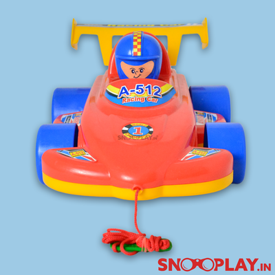 Buy pull along pulling racing car toy with sound for kids- Snooplay.in