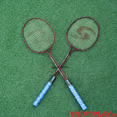 Double Shaft Badminton Rackets (Set of 2) with Cover