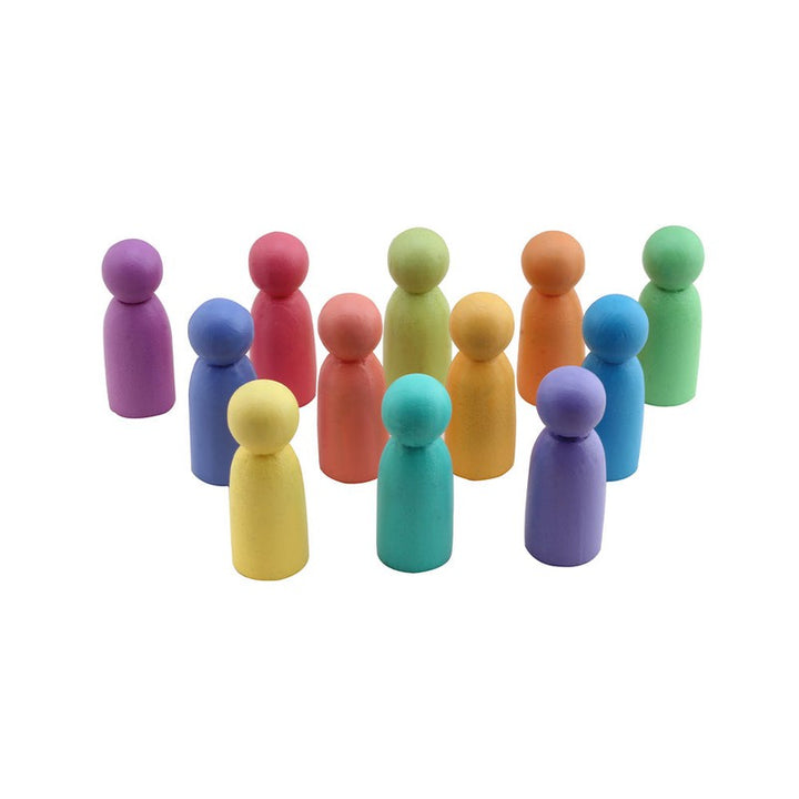 Rainbow Wooden Peg Dolls