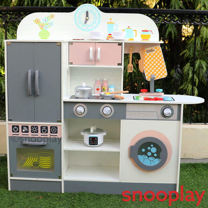 Realistic Wooden Kitchen Set (3-8 Years)