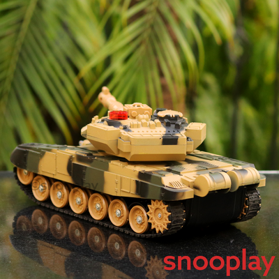 Remote Controlled Tank with Light and Sound (Tank Crawler Walking) - Assorted Colours