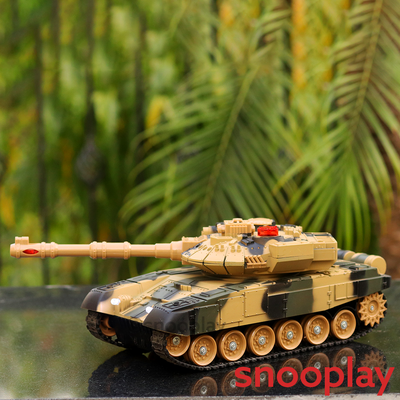 Remote Controlled Tank with Light and Sound (Tank Crawler Walking) - Assorted Colours