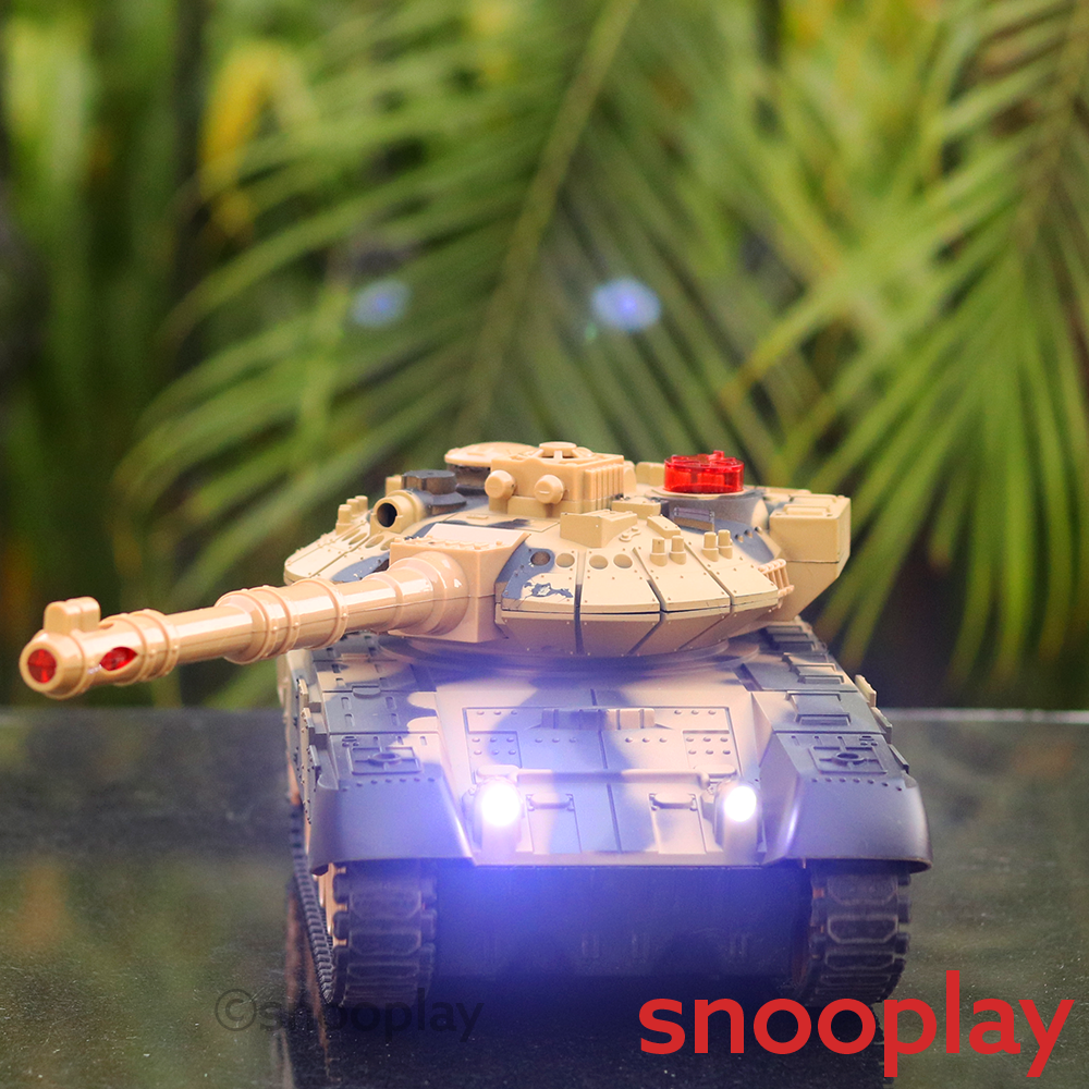 Remote Controlled Tank with Light and Sound (Tank Crawler Walking) - Assorted Colours