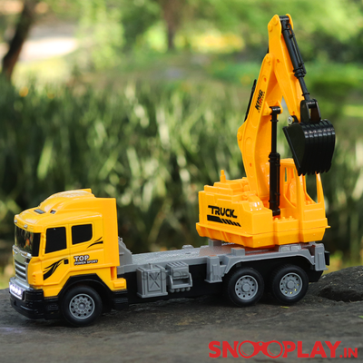 Remote Controlled Excavator (Battery Operated Toy Truck Crane) For Kids