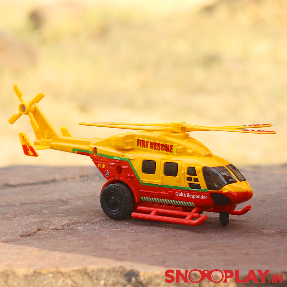 Rescue Helicopter with Rotating Propeller Toy