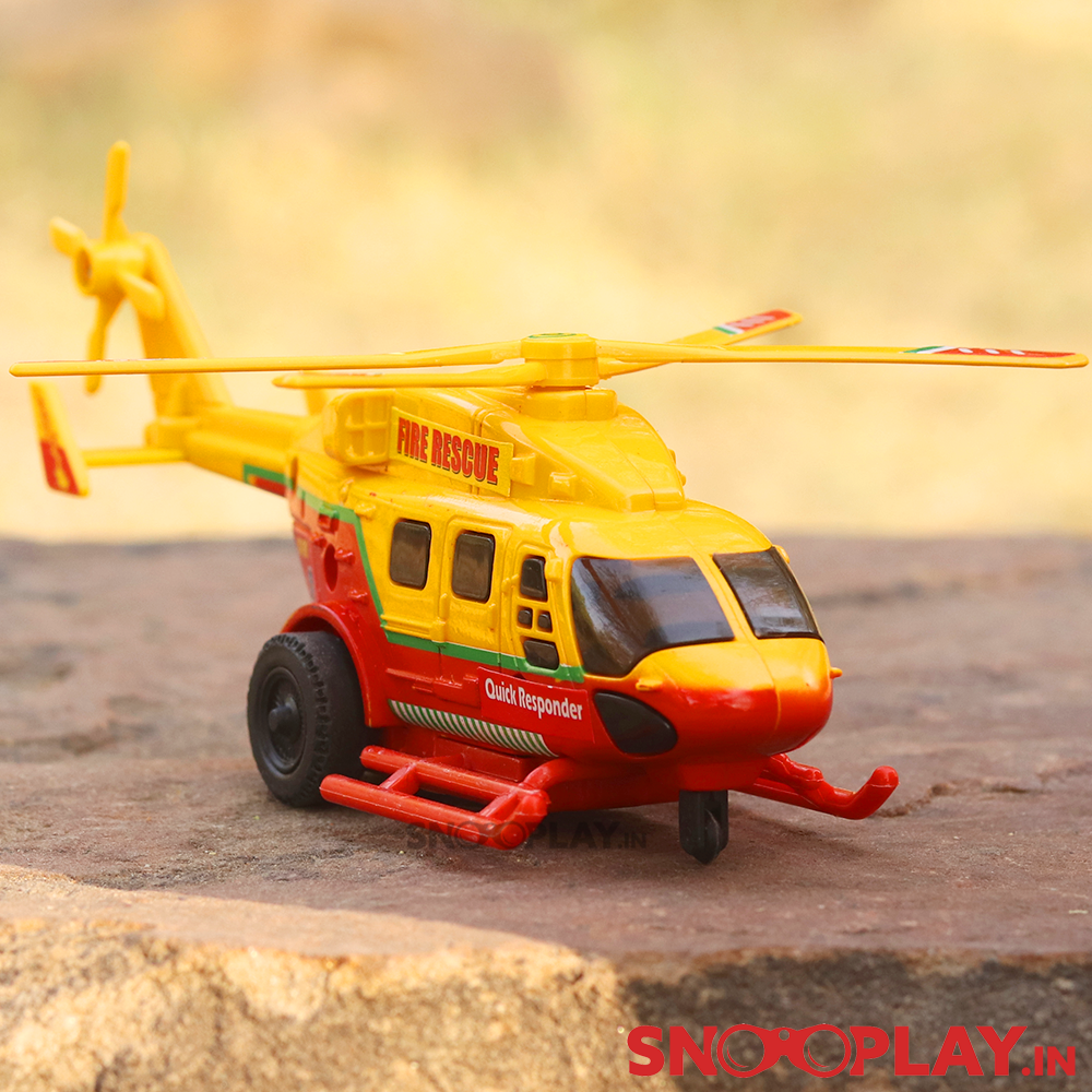 Rescue Helicopter with Rotating Propeller Toy