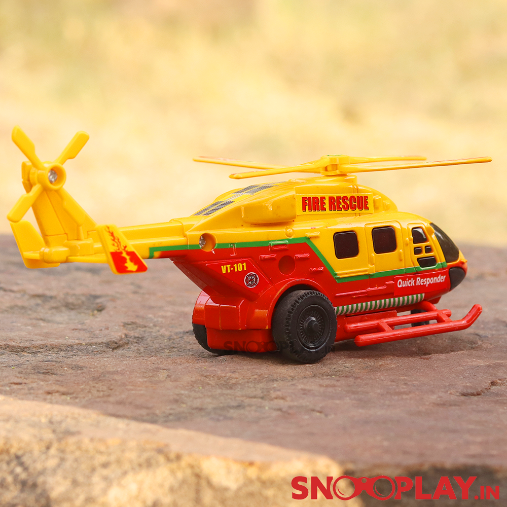 Rescue Helicopter with Rotating Propeller Toy