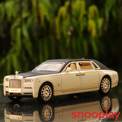 Resembling Rolls Royce Luxury Car 3219 Diecast Car - Pull Back, Openable Doors, Sound & Light | 1:32 Scale (3 Years till Grown Ups) | Assorted Colors