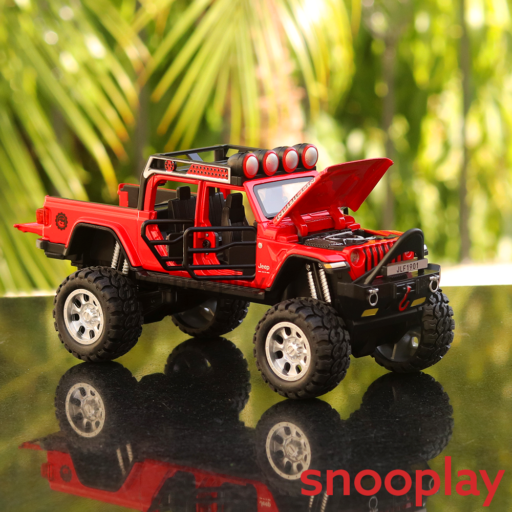 Diecast Rubicon Jeep Model Car with Light & Sound (Scale: 1:32) ( Assorted Colors)