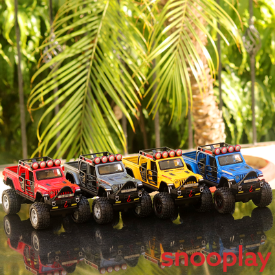 Diecast Rubicon Jeep Model Car with Light & Sound (Scale: 1:32) ( Assorted Colors)