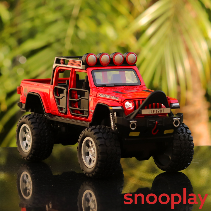 Diecast Rubicon Jeep Model Car with Light & Sound (Scale: 1:32) ( Assorted Colors)