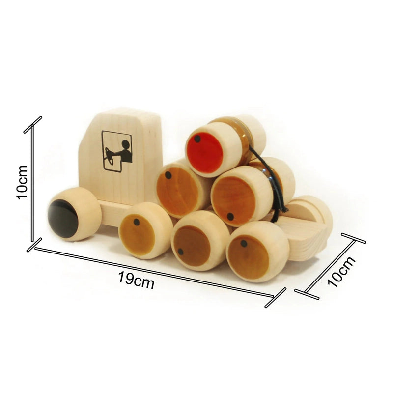 Rumbelorry - Wooden Push Toy with Rolling Logs