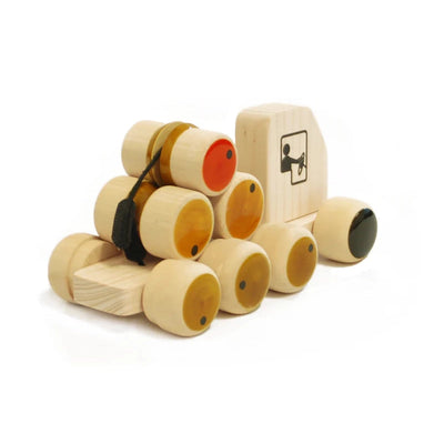 Rumbelorry - Wooden Push Toy with Rolling Logs