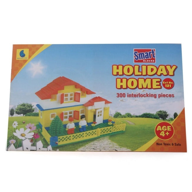 Smart Blocks Holiday Home Bucket Building Blocks Set – 300 Pieces (4-8 Years)