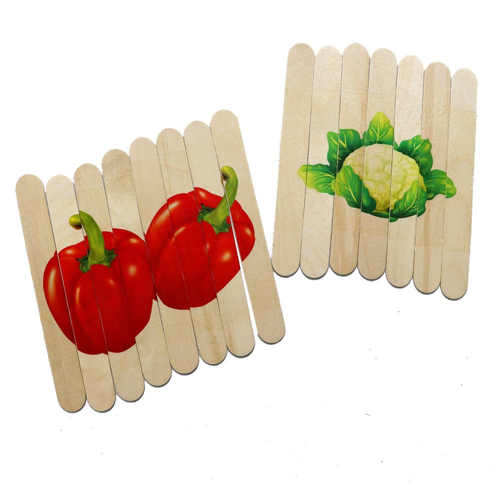 Vegetable Popsicle Puzzles Kids