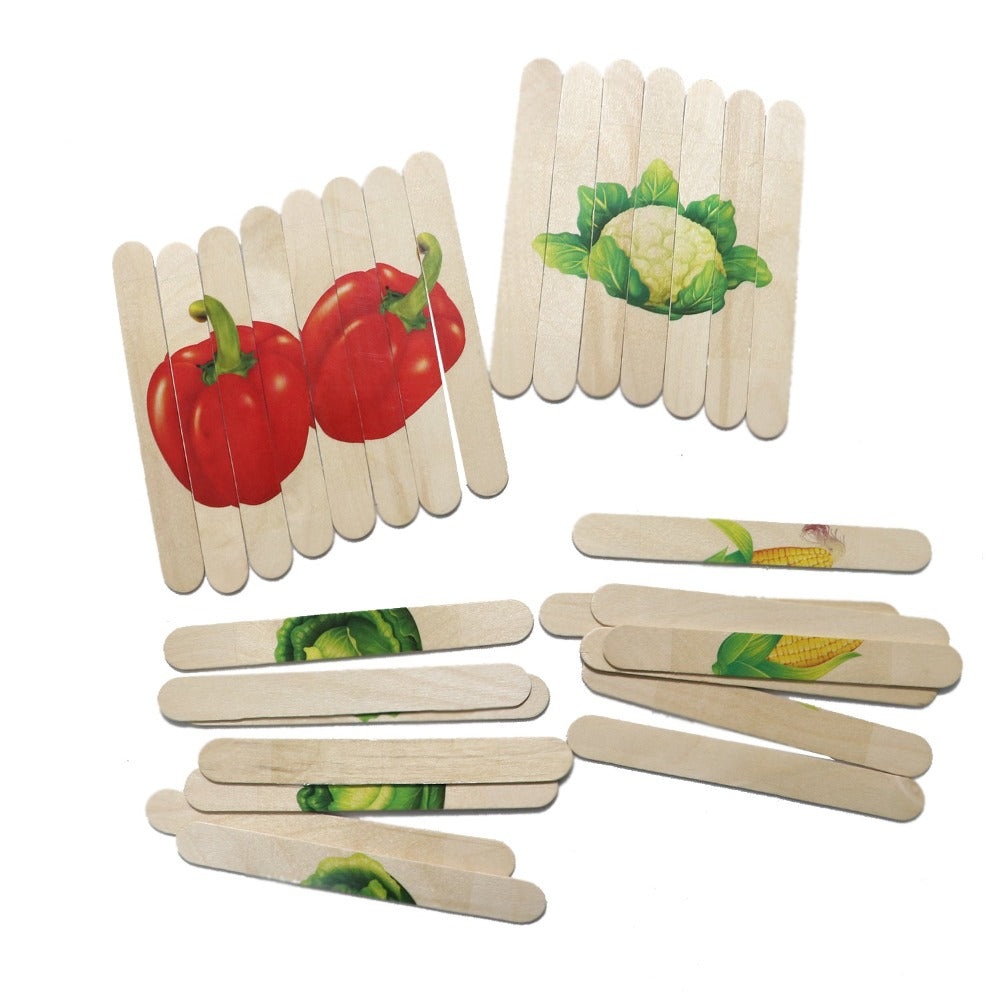 Vegetable Popsicle Puzzles Kids