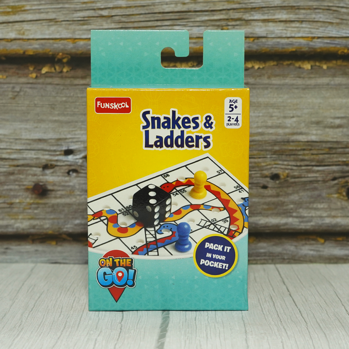 Snakes & Ladders Game (Travel Edition) - Mini Board Game