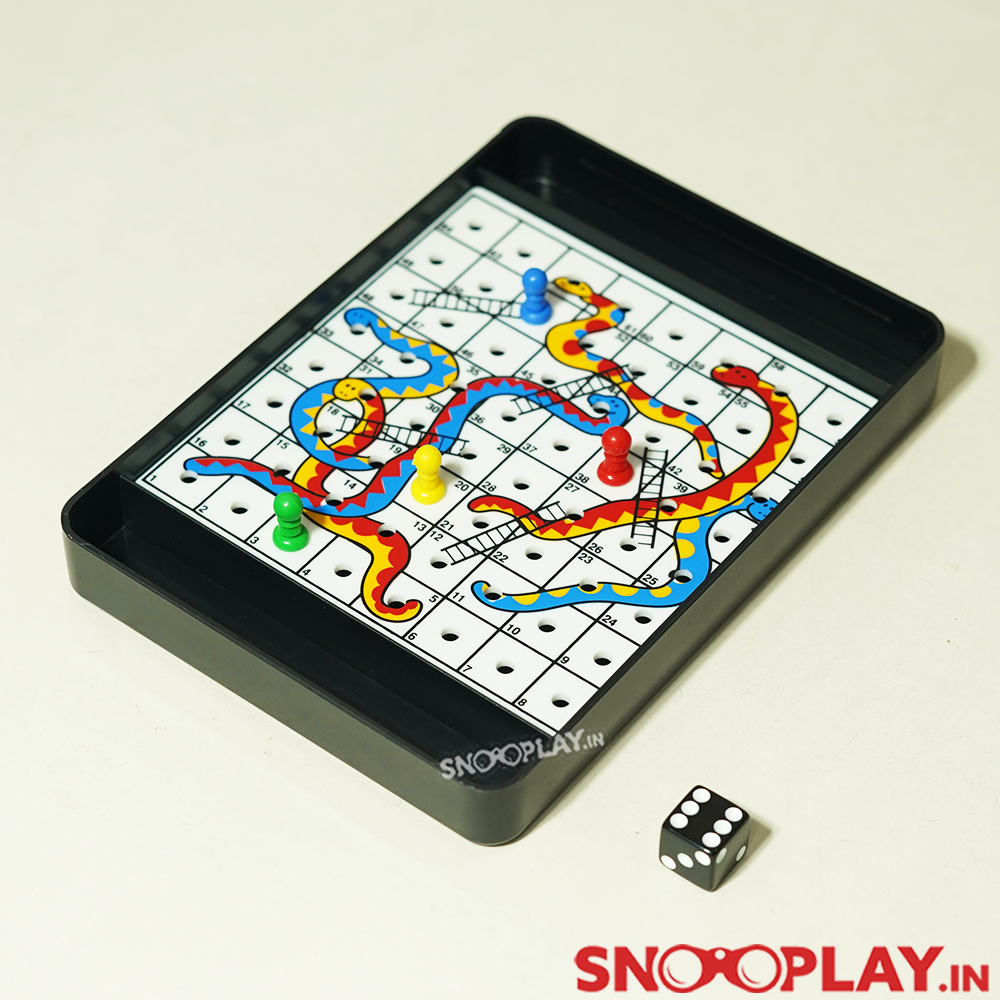 Snakes & Ladders Game (Travel Edition) - Mini Board Game