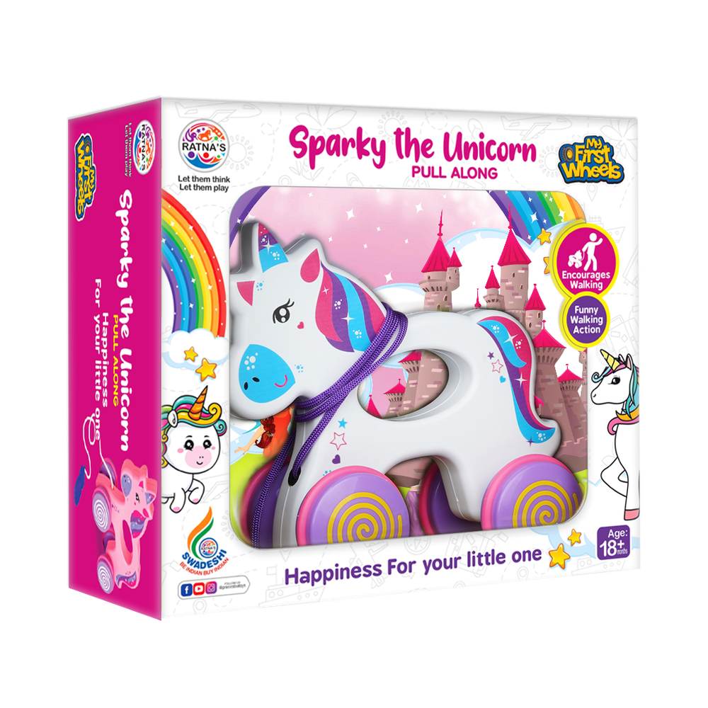 Sparky the Unicorn  Pull Along