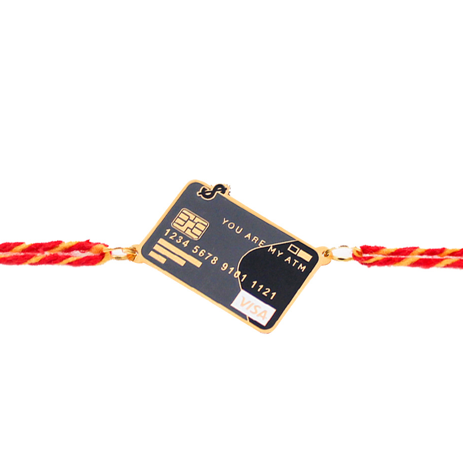 You Are My ATM Card Brass Metal Rakhi For Brother