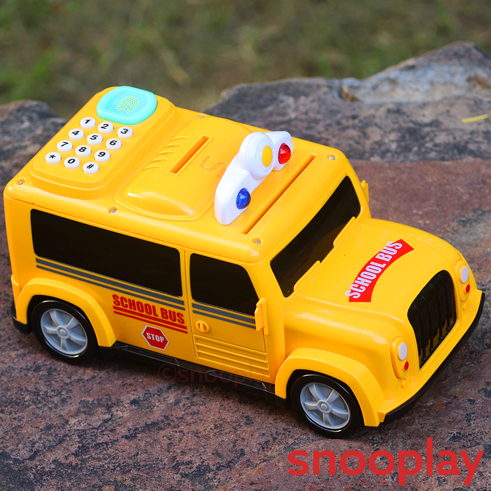 School bus piggy bank sales