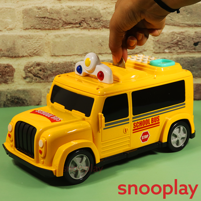 School Bus Piggy Bank Toy Car