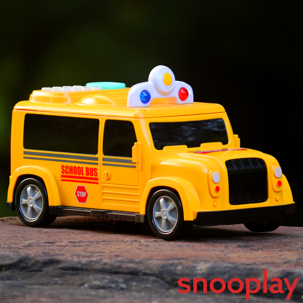 School Bus Piggy Bank Toy Car