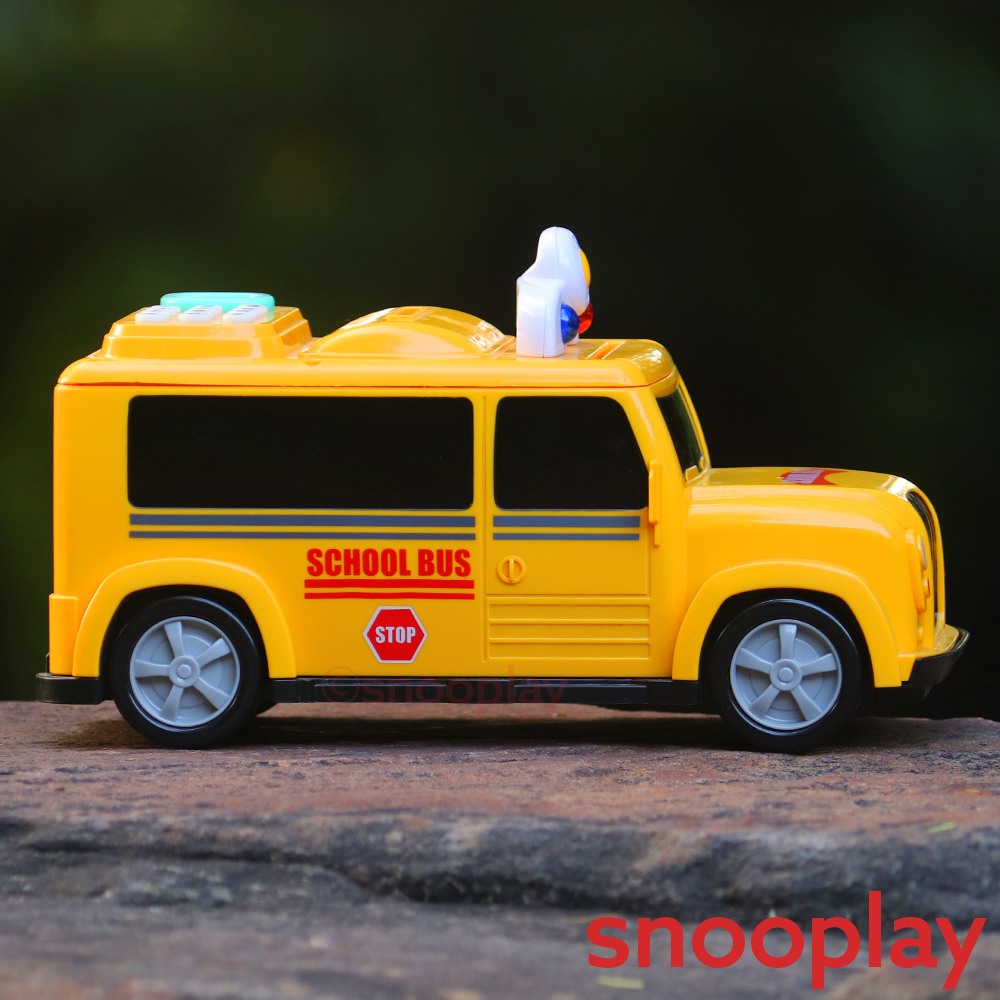 School Bus Piggy Bank Toy Car