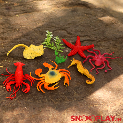 Sea Animals (Set of 6) Playset For Kids