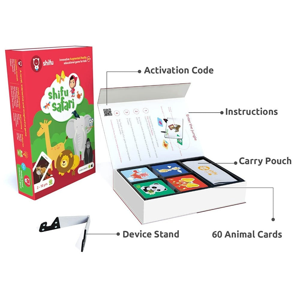 Safari AR Flashcards - 60 Animals (Interactive Game)
