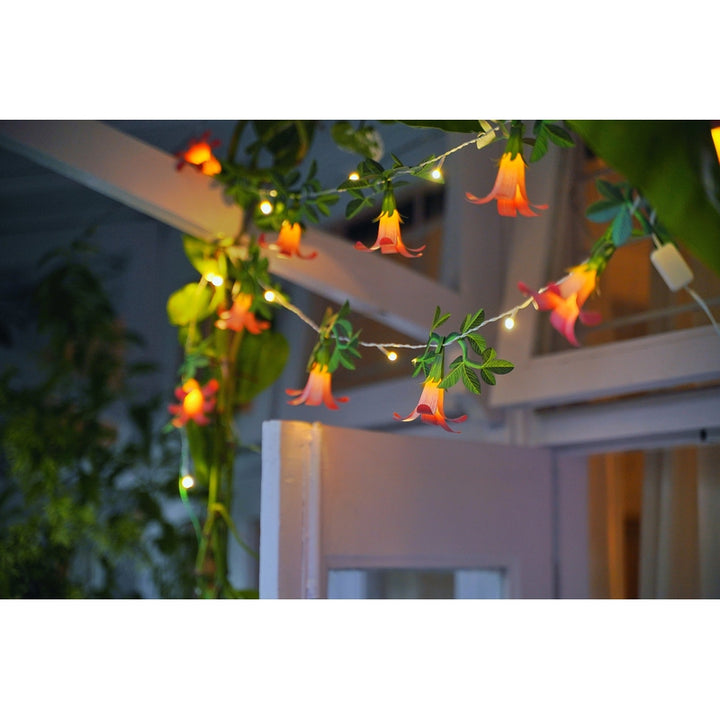 Pink Paper Flower Fairy Lights