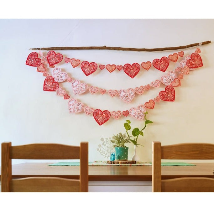 Sweet Hearts Premium Paper Bunting