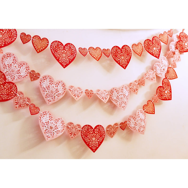 Sweet Hearts Premium Paper Bunting