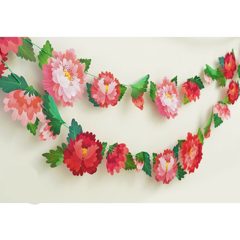 Forever Flowers Premium Paper Bunting