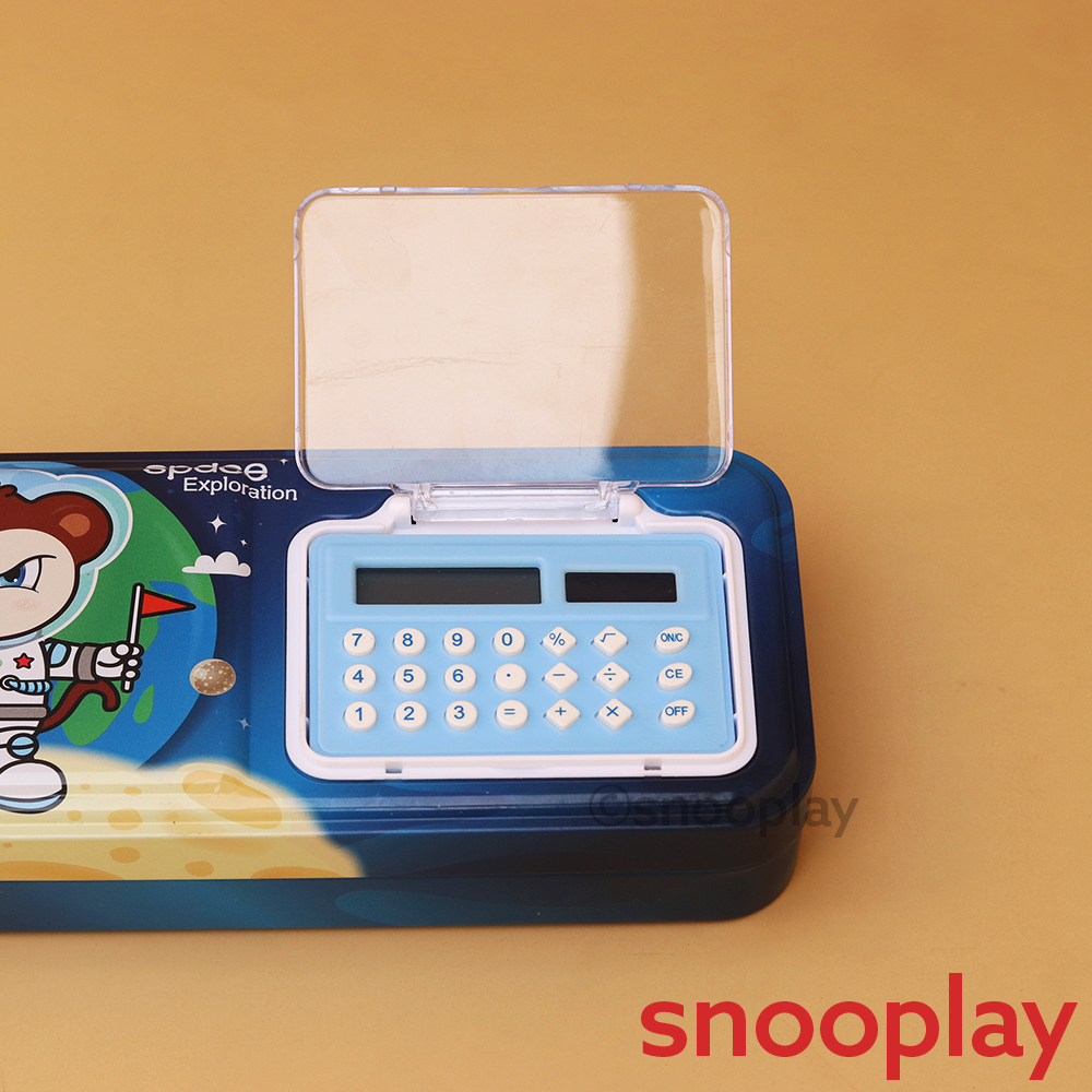 Space Exploration Pencil Box with Calculator