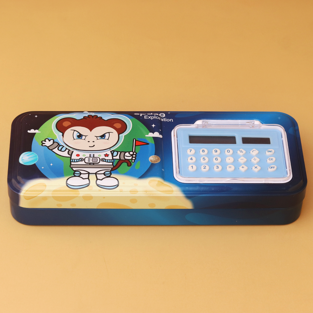 Space Exploration Pencil Box with Calculator