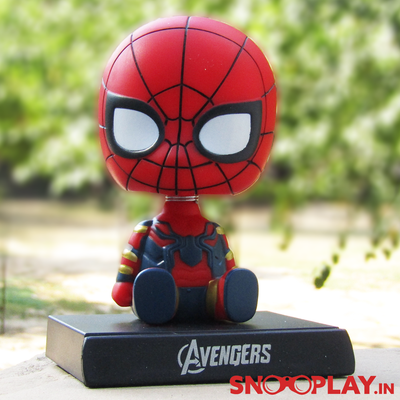 Spiderman Bobble Head Action Figure Car Decoration Mobile Stand