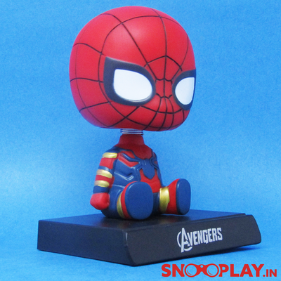 Spiderman Bobble Head Action Figure Car Decoration Mobile Stand